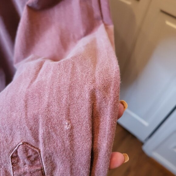 Men's Red Head Faded Burgundy Button Up Shirt XXL Western Grunge Skater Gorpcore - Picture 8 of 10